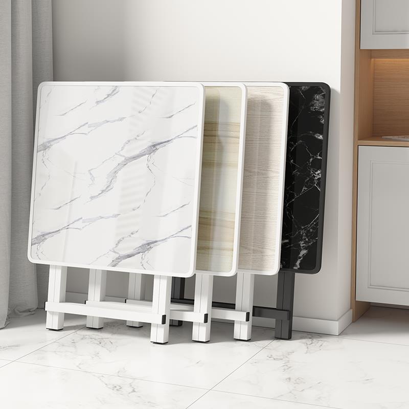 折叠桌子家用小方桌简易便携式饭桌阳台小户型租房摆摊正方形餐桌