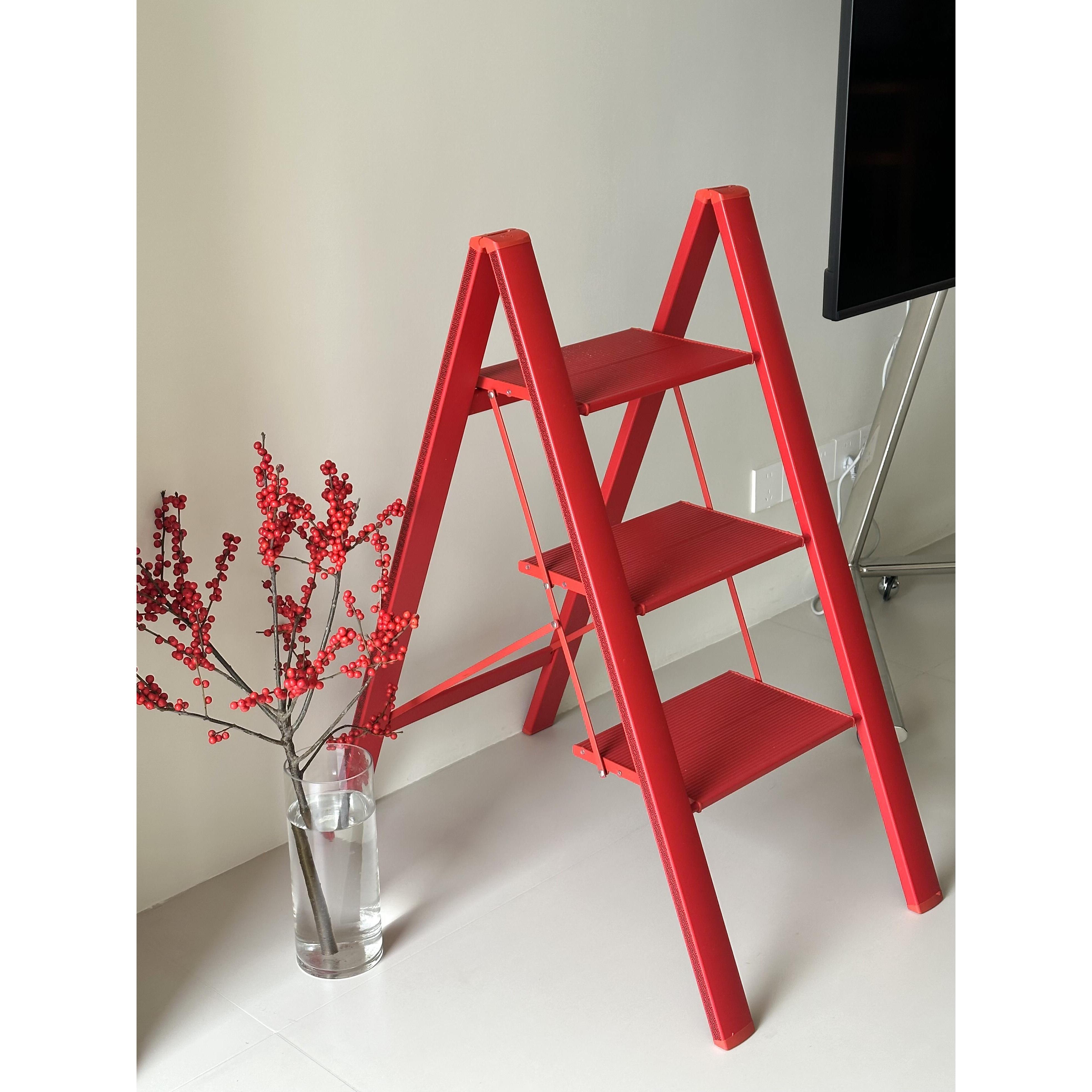 【新家的100个快递】乔迁红色梯子家用折叠加厚人字梯加大安全梯