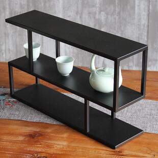 铁艺茶棚架放茶杯架置物架家用功夫茶具收纳层架多层桌面博展示古