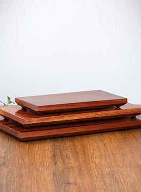 乌檀木底座实木基座摆件工艺品花瓶托 托佛像摆台模型展台鱼缸中