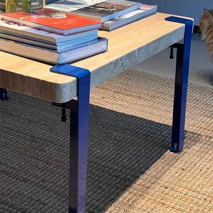 铁艺桌腿易拆卸免打孔桌腿茶几DIY桌脚克莱因蓝书桌可移动支撑腿