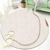 电圆形客厅卧室书房保护电脑椅垫子椅子地毯地垫竞椅脚垫转椅家用