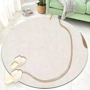 电圆形客厅卧室书房保护电脑椅垫子椅子地毯地垫竞椅脚垫转椅家用