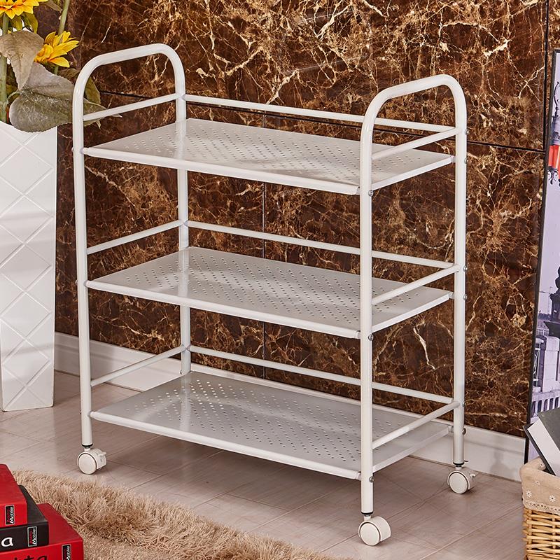 美容院手推车三四层置物架理髲店工具车美发车铁艺地化妆推车架子