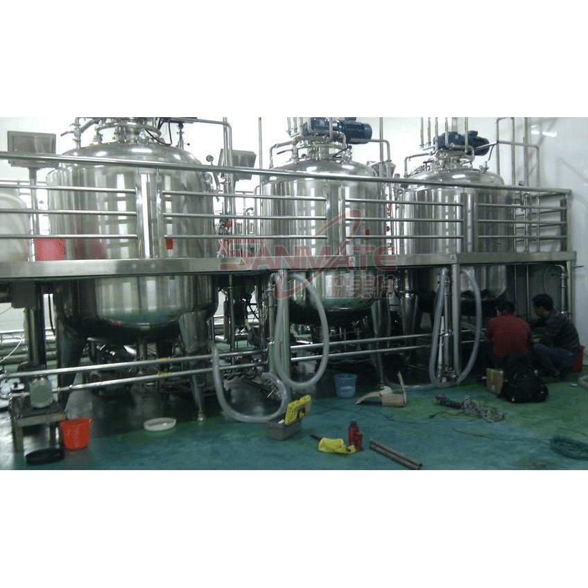 不锈钢食品真空配液锅蒸汽加热真空搅拌罐内外循环真空搅拌设备