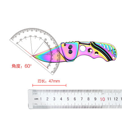 迪克Tekut獠牙LK5261幻彩水果折叠礼品小刀时尚钥匙刀EDC工具