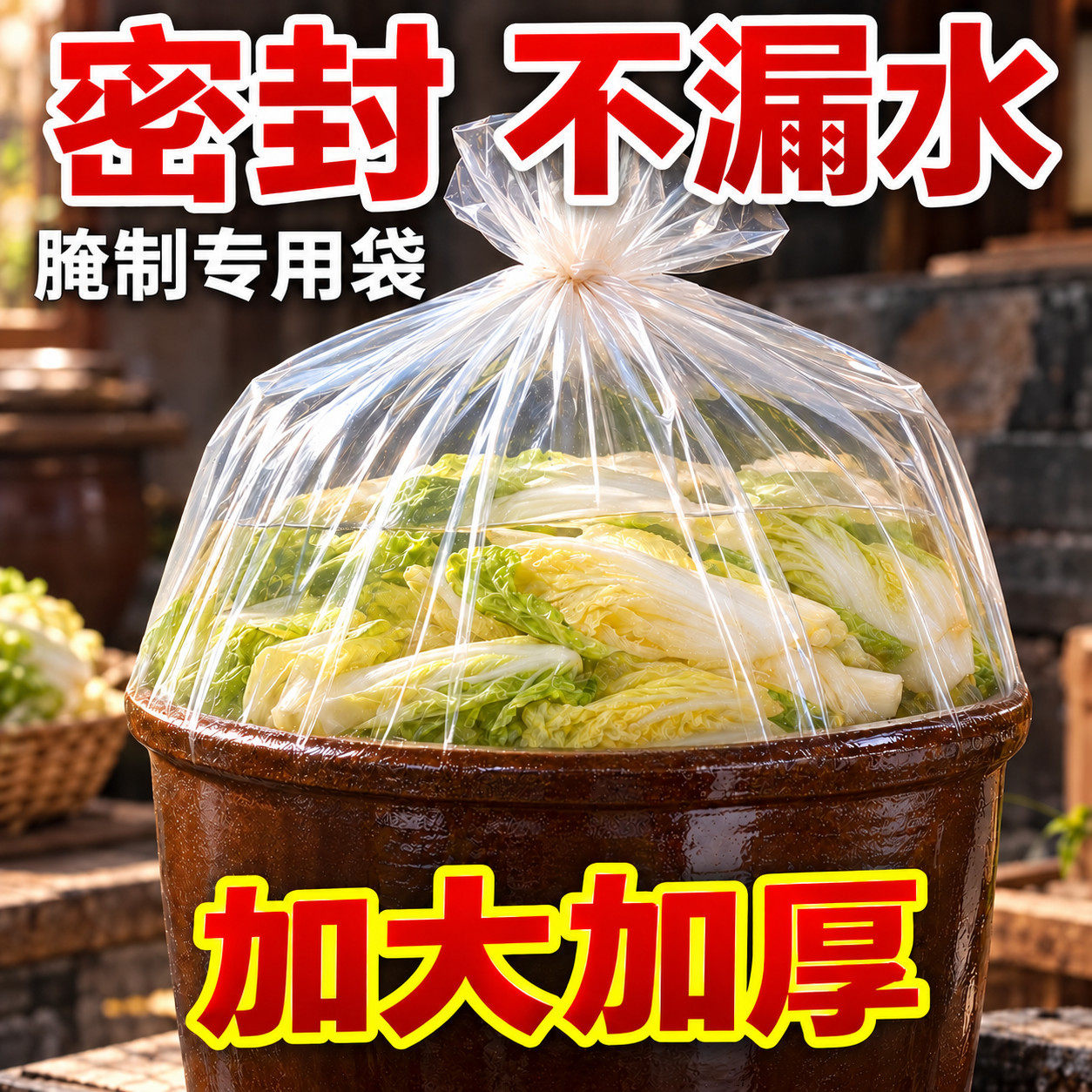 特大号加厚透明腌酸菜泡菜袋