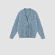 995 DW2306127 二米专享 立体揽绳绞花高克重雾霾蓝针织开衫