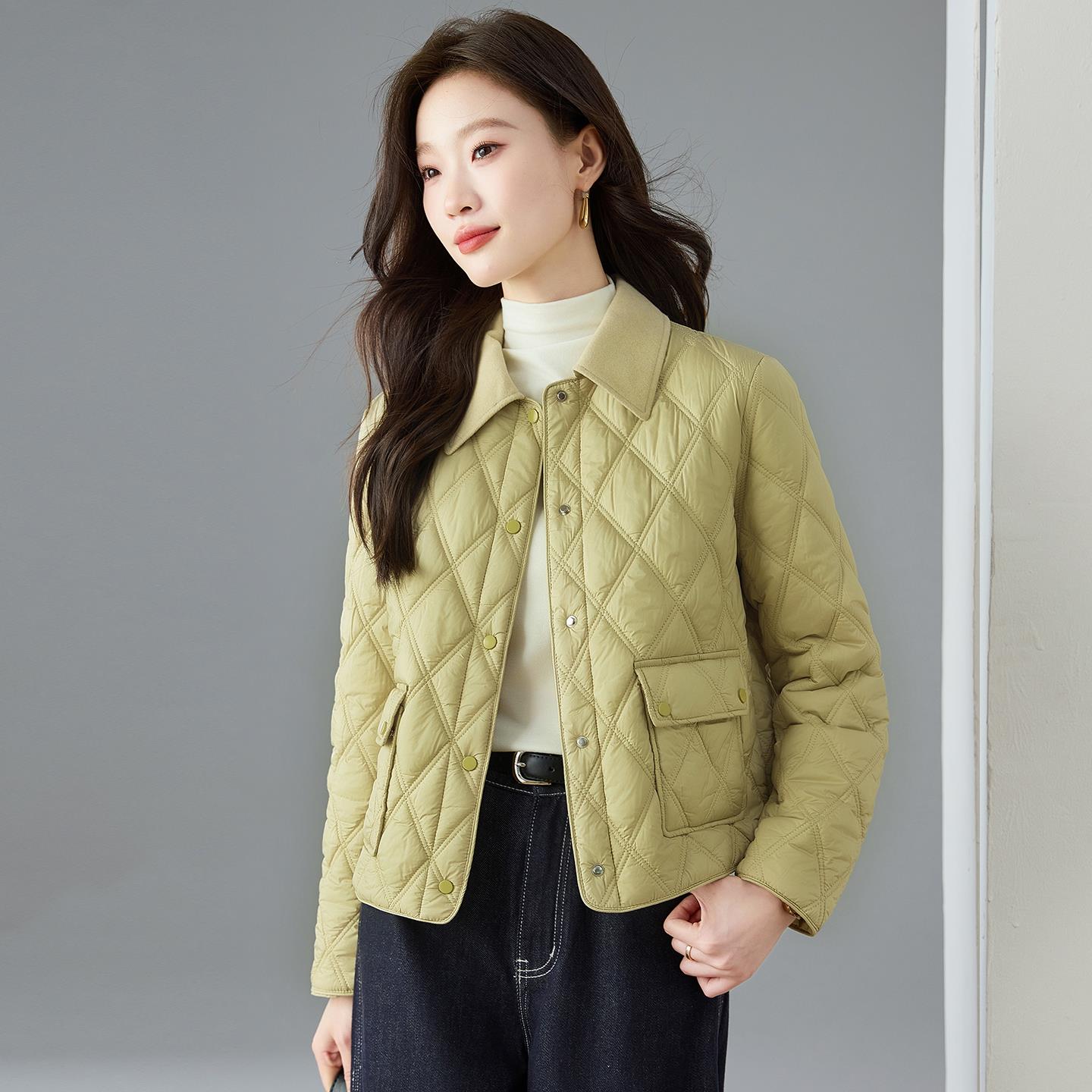 时尚轻薄短款棉服外套女秋冬季2025新款减龄女士夹克保暖棉衣棉袄