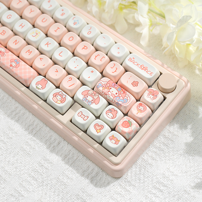 美乐蒂moa高度键帽pbt热升华适配迈从k98 hi75 98 108等机械键盘