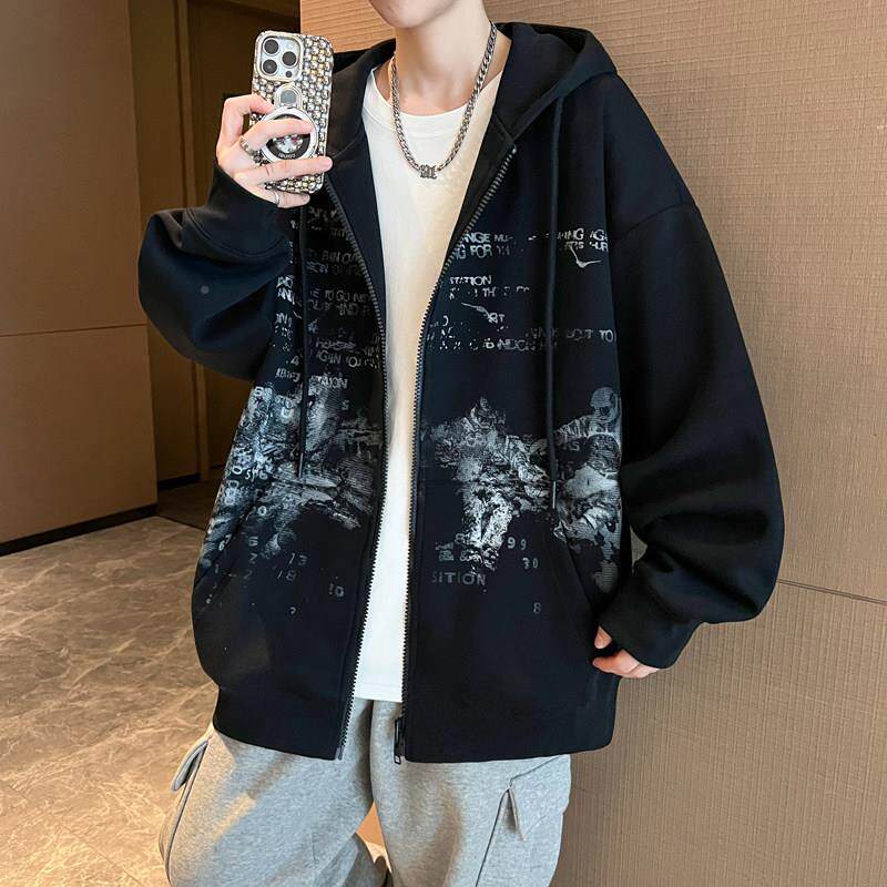 春秋新款棒球外套男孩初高中学生帅季服83151气卫衣开衫青年大童