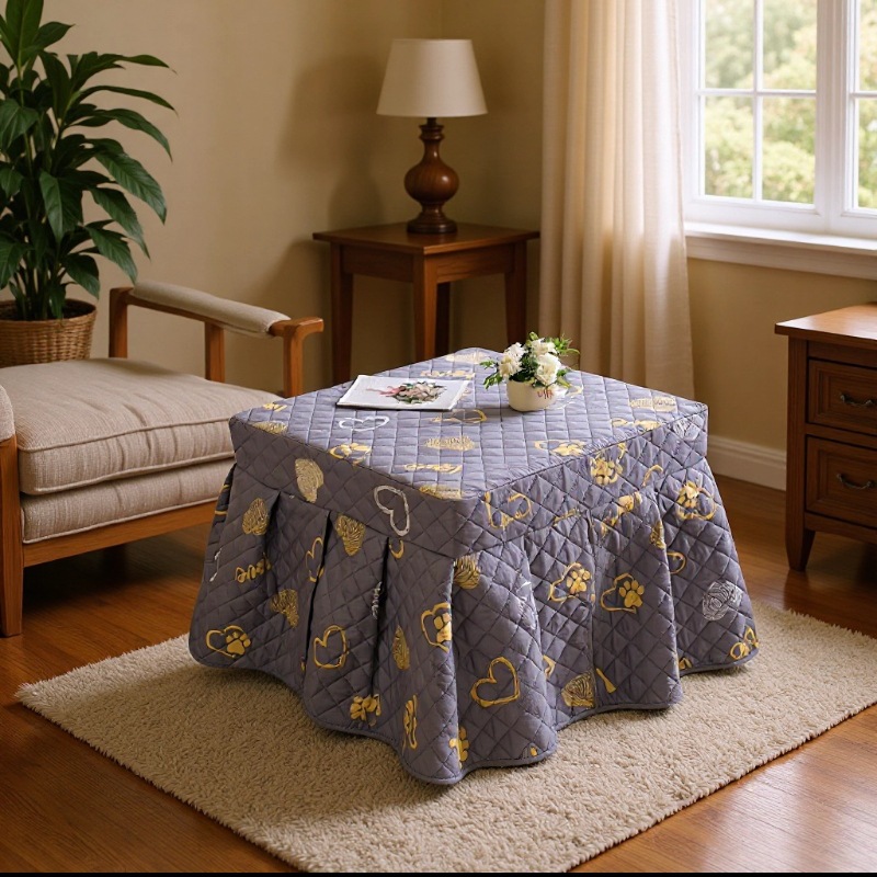 新款长方形烤火罩加厚电炉罩夹棉桌布罩茶几电炉罩冬季保暖桌布套