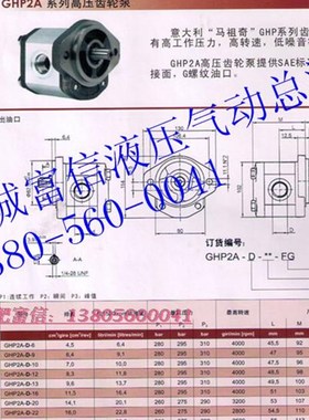 GHP2A-D-12-FG意大利MARZOCCHI马祖奇齿轮泵GHP2A-D-34-FG油泵