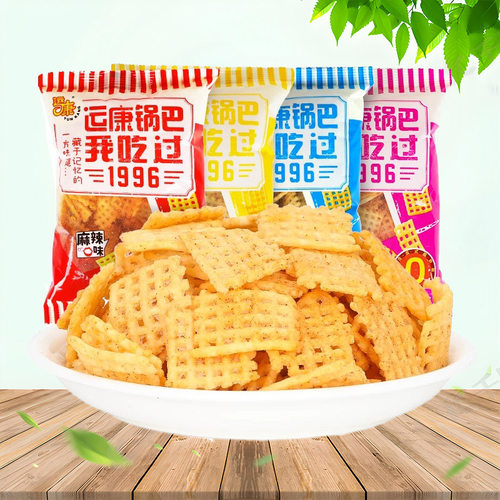 运康锅巴88g*6袋四种口味小零食