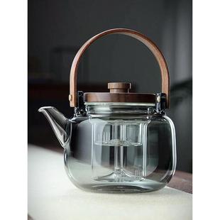 煮茶器茶具套装 蒸煮茶壶电陶炉加热玻璃提梁烧水壶泡白茶家用新款