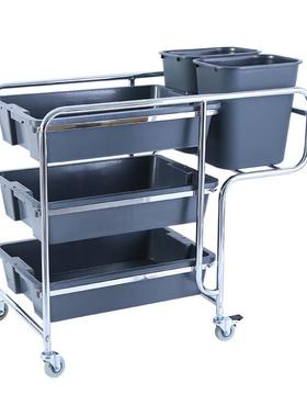 白云清洁小推车大号餐盘收集车酒店用清洁手推车AF08168