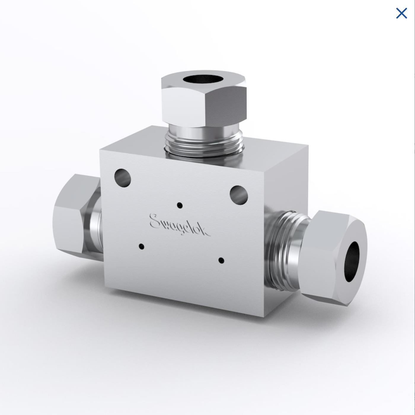 世伟洛克T4MF20不锈钢IPT系列三通接头1/4in.中压锥形内螺纹20000