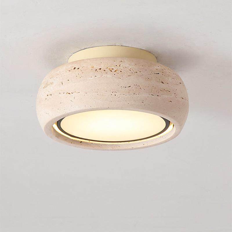 中古风设计师黄洞石吸顶灯北欧民宿玄关走廊门厅入户衣帽间阳台灯