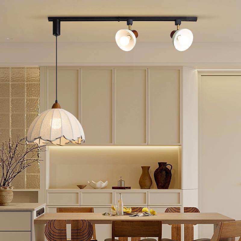 餐厅灯吊灯中古风布艺可调节轨道灯复古雅致温馨氛围感餐桌吧台灯,橡塑材料及制品,亚克力管/有机玻璃管,淘宝优惠券,粉丝福利购,淘宝优惠卷