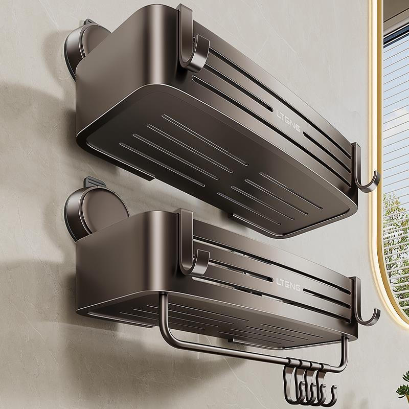 吸盘浴室卫生间置物架子免打孔洗手间洗漱台壁挂墙上厕所收纳架