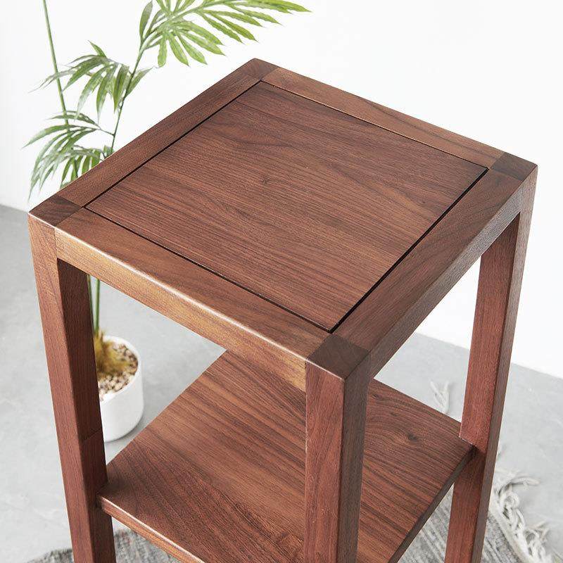 几二层客厅新中式花架置物架阳台黑胡桃木子落地式花实木简约现代,橡塑材料及制品,亚克力管/有机玻璃管,淘宝优惠券,粉丝福利购,淘宝优惠卷