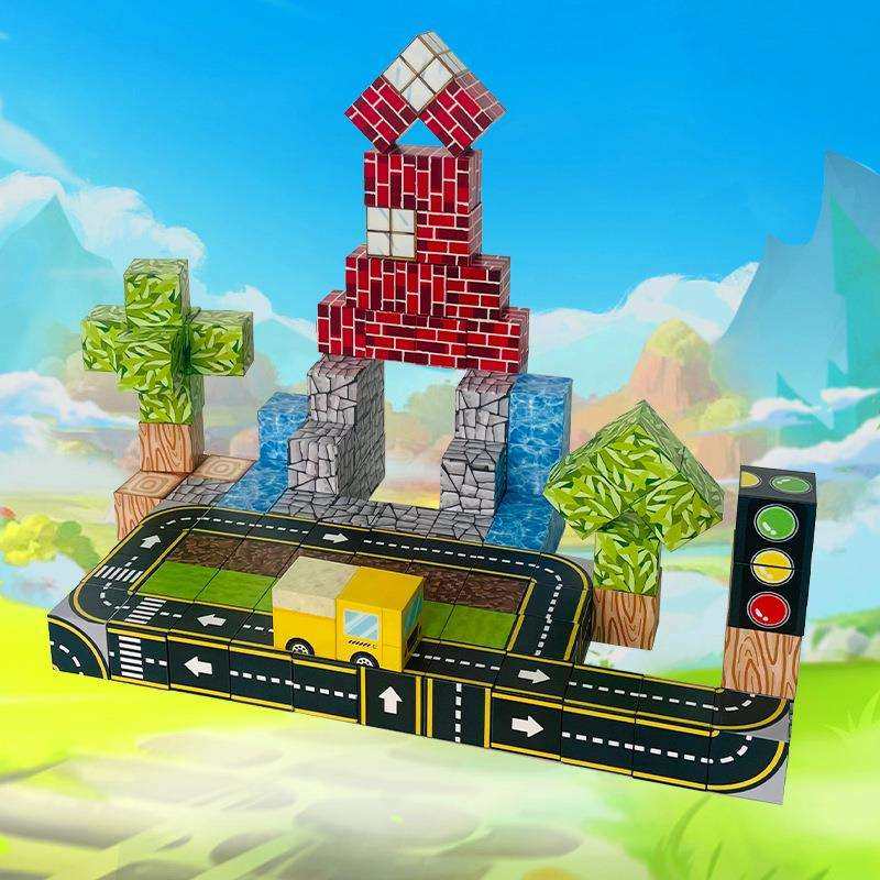 我的磁玩世界拼装儿童益智立体模型玩具磁力积木拼搭强磁定 制,金属材料及制品,金属加工件/五金加工件,淘宝优惠券,粉丝福利购,淘宝优惠卷