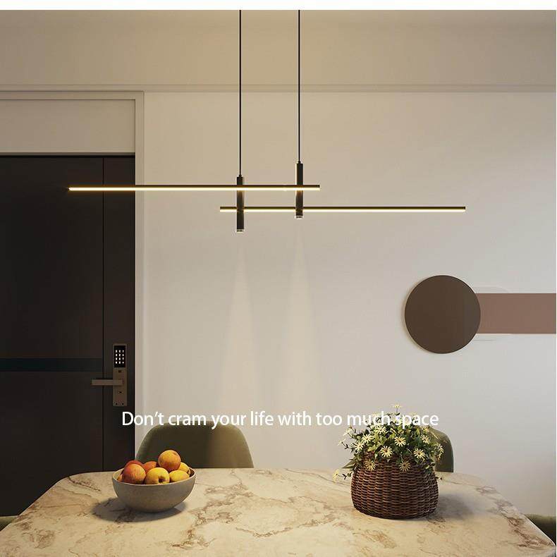 北欧餐厅长条吊灯办公室会议桌前台灯极简设计师轻奢餐桌吧台吊灯