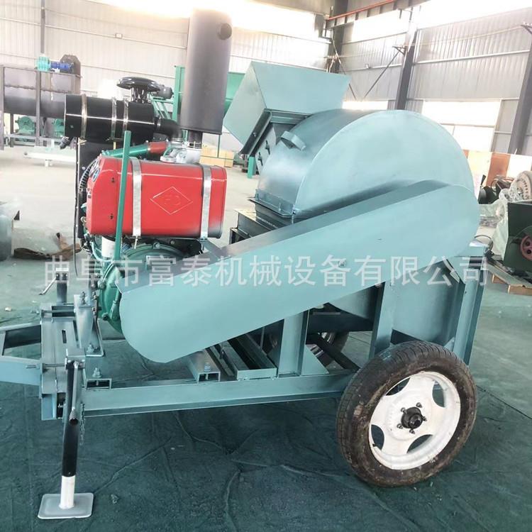 四缸柴油机带木材粉碎机 圆木树枝粉碎机 多功能秸秆粉碎机