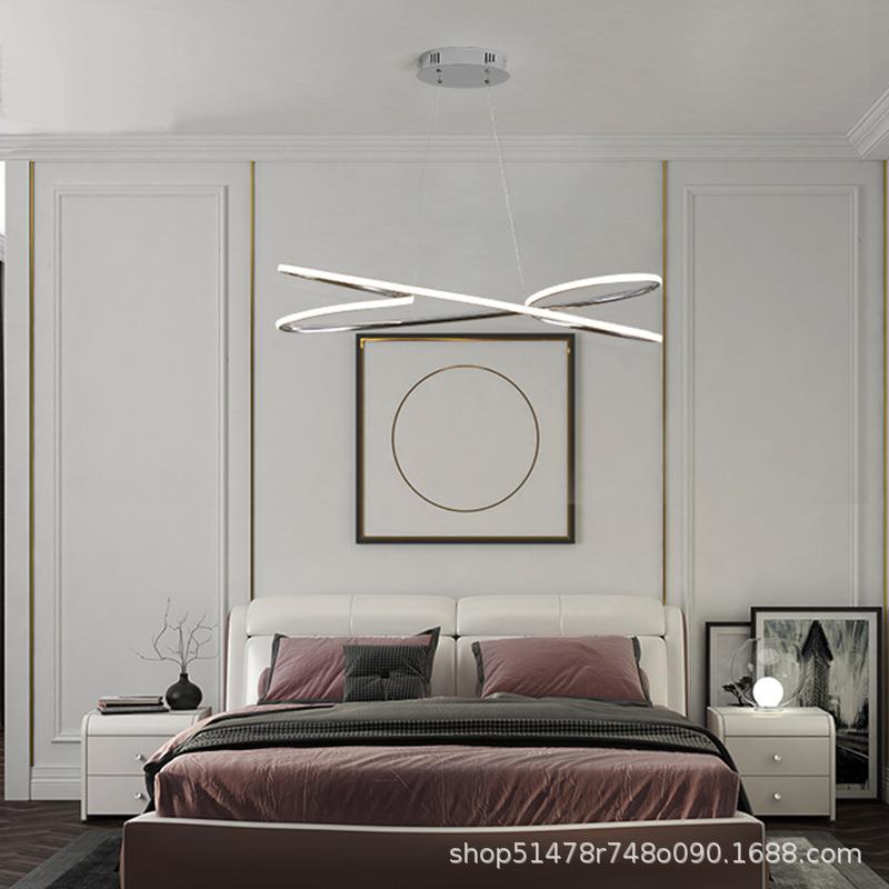 现代极简客厅餐厅卧室吊灯个性创意轻奢简约前台吧台线条灯