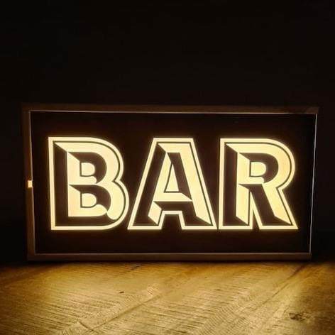 外贸酒吧夜店BAR light box创意照明夜灯led桌灯家居气氛台灯灯箱