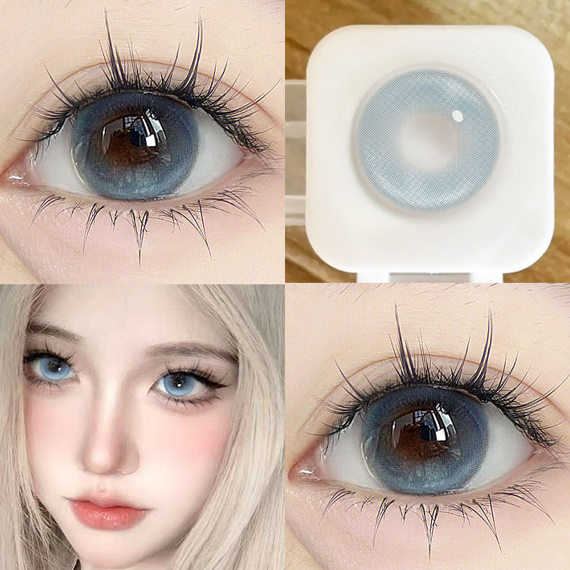 JON蓝色美瞳日抛型10片正品官方旗舰店大小直径自然女隐形眼镜U