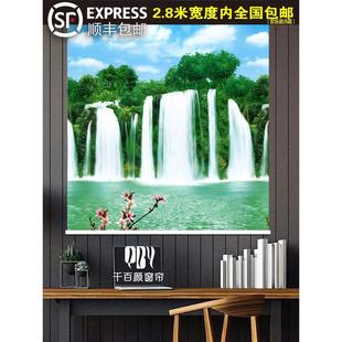 卷帘免打孔卫生间厨房防水升降卷拉式 2024新款 窗帘遮阳窗户遮挡帘