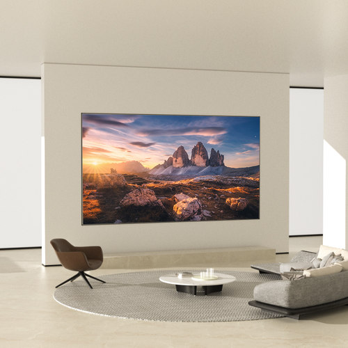 美视壁挂画框幕布抗光高清窄边框