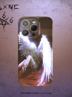 Siouxsie暗夜天使设计感适用于苹果15Pro小众iphone14proMax手机壳13磨砂12艺术11菲林小众xsmax防摔全包边
