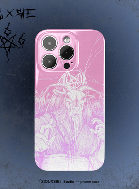 Siouxsie暗黑五芒星山羊头恶魔小众手机壳适用iPhone15/12mini/13苹果14promax亮面8plus情侣款xsmax防摔全包