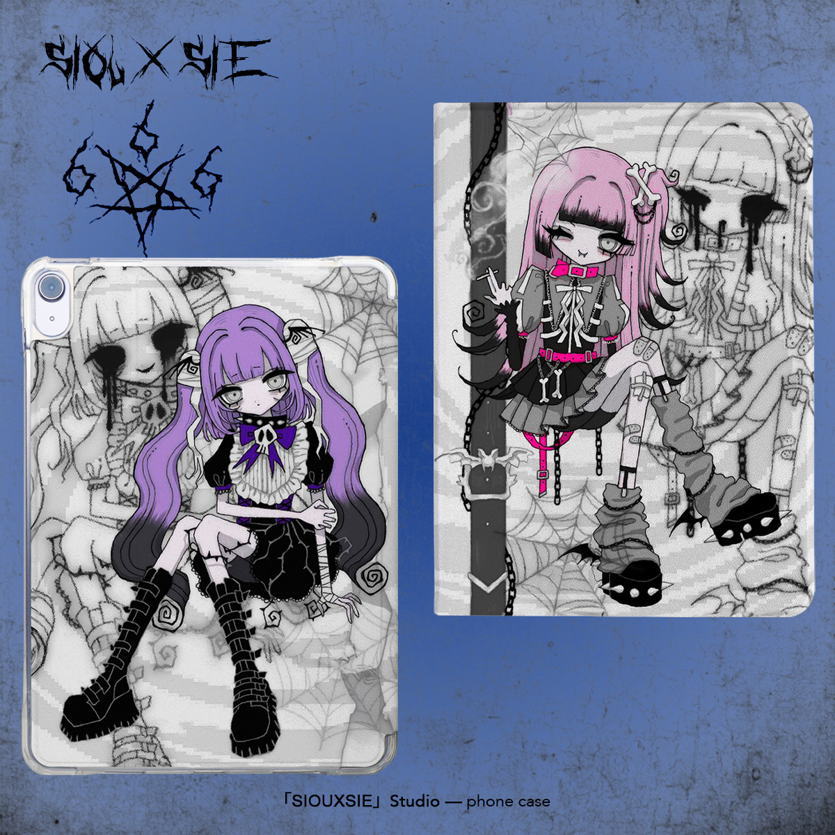 亚比暗黑少女心iPad平板保护套