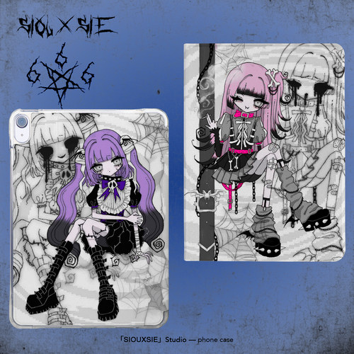 亚比暗黑少女心iPad平板保护套