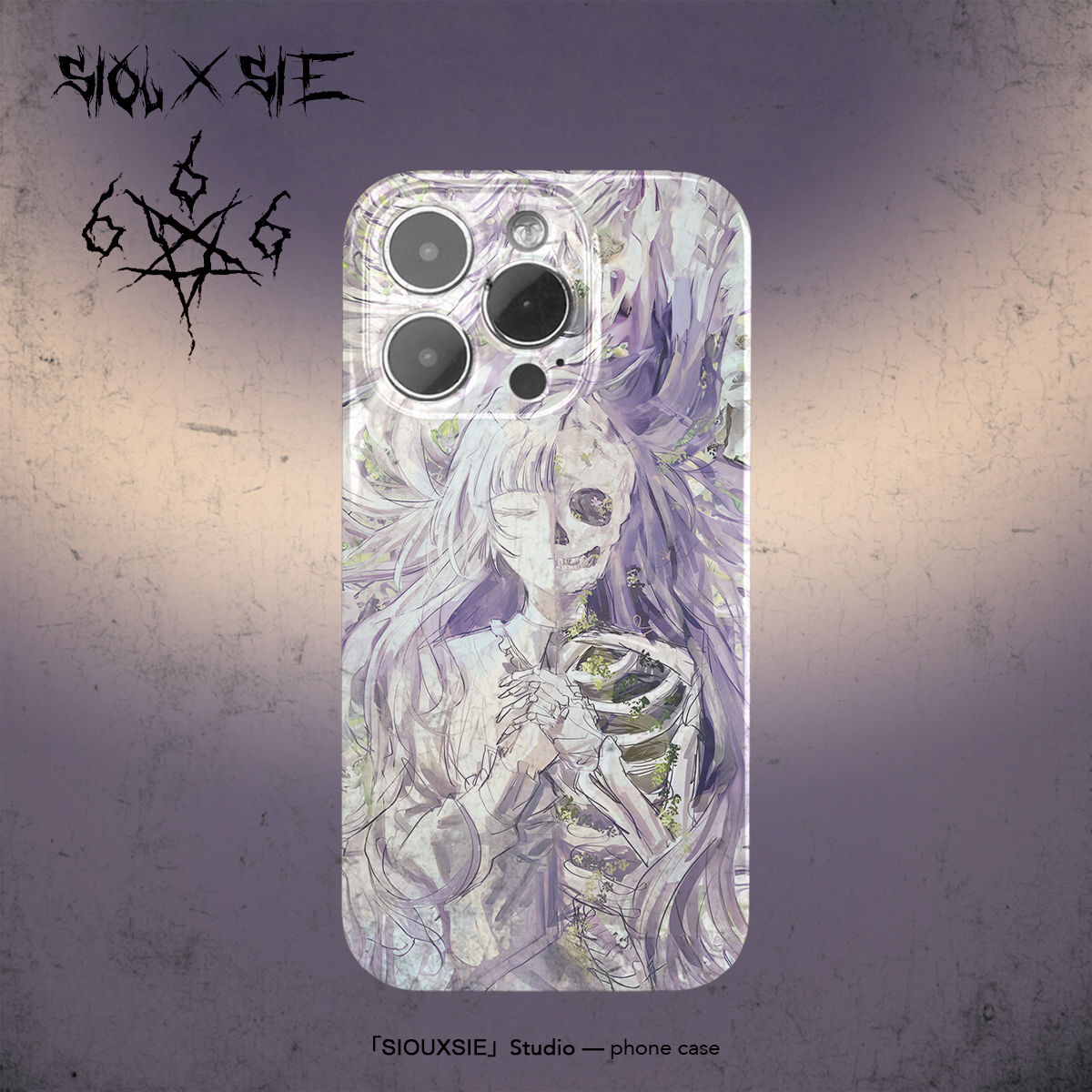 Siouxsie梦幻骨架小众插画手机壳适用iPhone15promax保护套苹果14pro唯美12日系imd软壳11亚文化7/8小众全包 3C数码配件 手机保护套/壳 原图主图