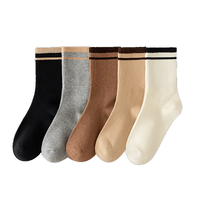 袜子女士中筒袜春秋冬季纯棉