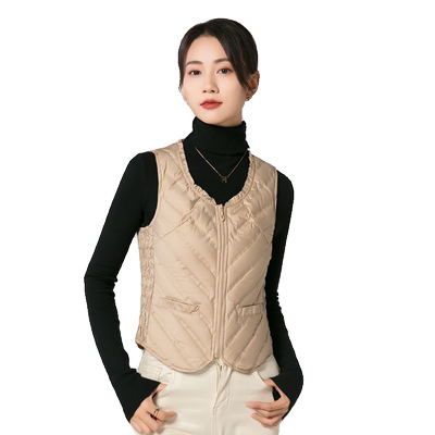 俞兆林羽绒马甲女轻薄修身