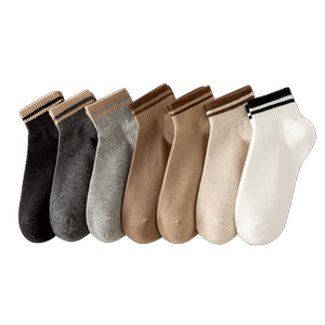 袜子女短袜春秋季纯棉无骨运动中筒袜夏季双杠ins潮网红款短筒袜