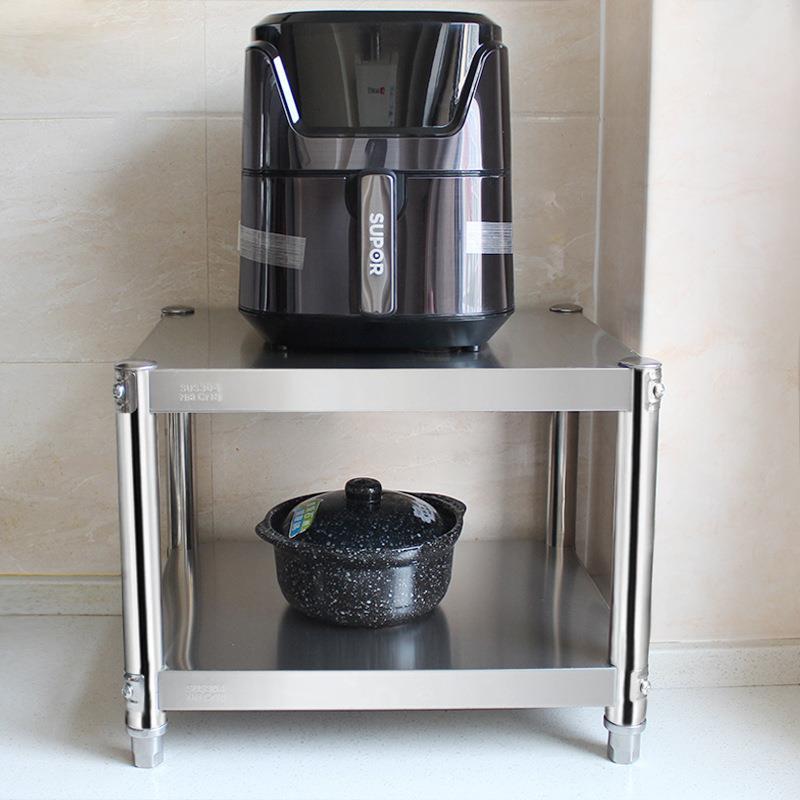 【折扣价】不锈钢房置物架厨加箱厚微波炉烤架消毒冰柜箱支架台面