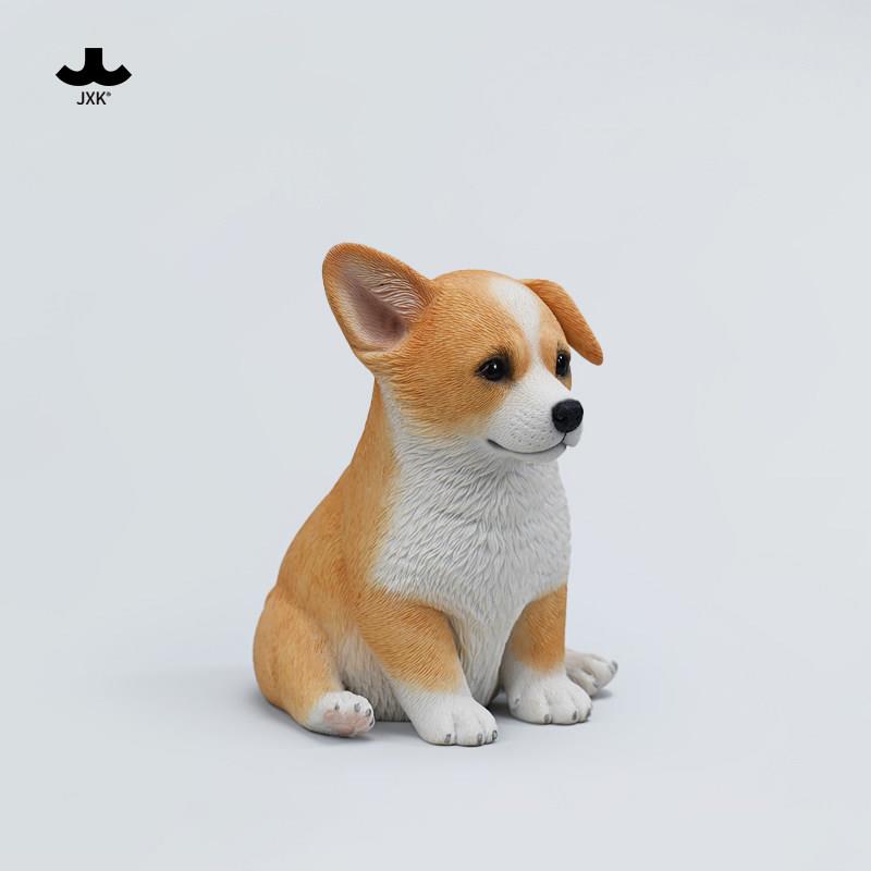 JXK柯基文创礼品 可爱小狗周边模型彷真动物雕像桌面模型装饰摆饰