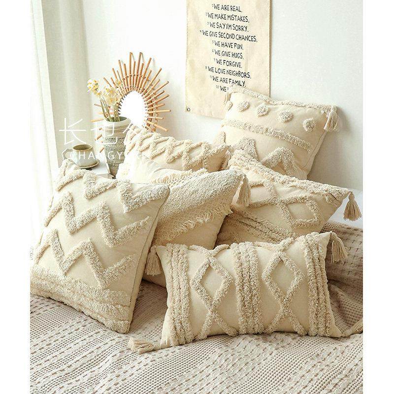 长也夕侘寂风抱枕套网红靠垫套客厅沙发床上靠枕腰靠腰枕45x45,居家布艺,靠垫/抱枕,淘宝优惠券,粉丝福利购,淘宝优惠卷