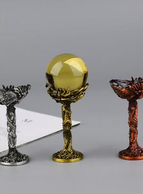 合金开业新款上市电镀盘龙凤杯球底座底托置物架球金属球托支架