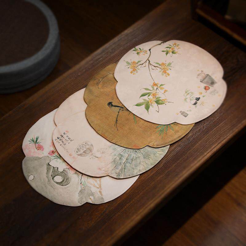 海棠主人席香云纱干泡茶垫新中式古画茶桌布隔热茶道配件装饰茶室,居家布艺,茶席,淘宝优惠券,粉丝福利购,淘宝优惠卷