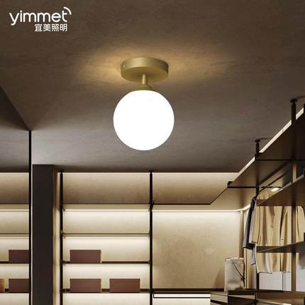 阳台灯吸顶过道灯入户门厅灯走廊网红创意轻奢北欧玄关衣帽间灯具