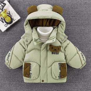 英国DHWA男童羽绒棉服女童冬装加绒加厚棉衣套装冬季棉袄外套洋气