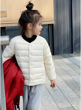 英国Mina Huge女童羽绒内胆2024年秋冬学生校服内搭神器轻薄羽绒