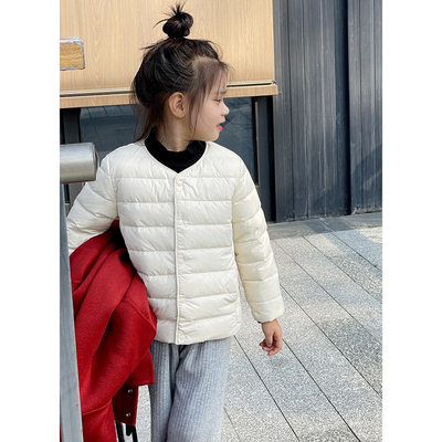 英国Mina Huge女童羽绒内胆2024年秋冬学生校服内搭神器轻薄羽绒